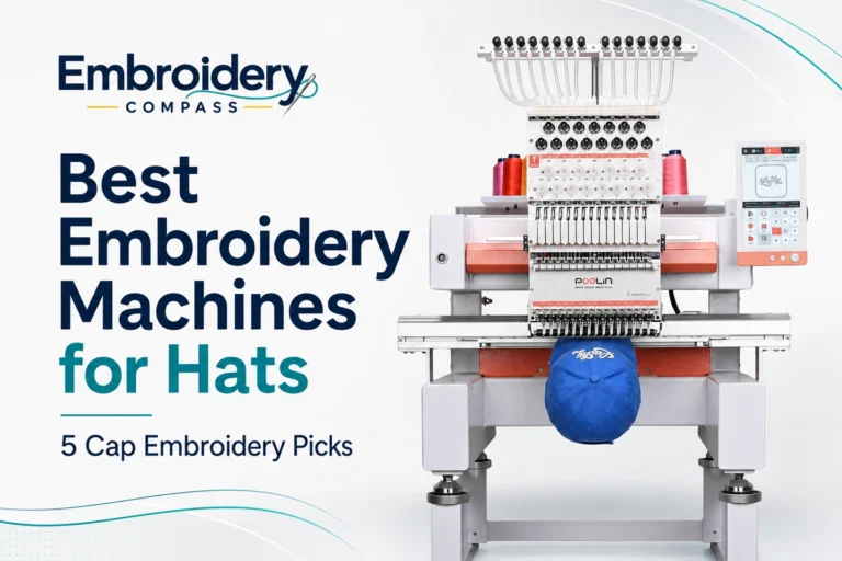 Best embroidery machines for hats featuring a commercial multi-needle cap embroidery machine