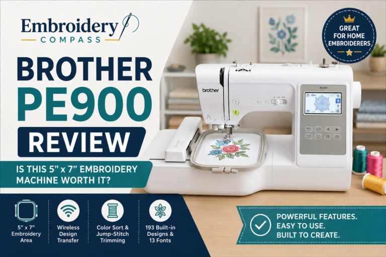Brother PE900 Review – 5×7 Embroidery Machine Features